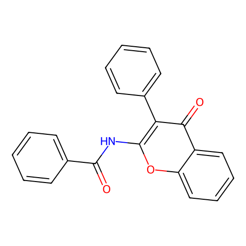 N-(4-oxo-3-phenyl-4H-chromen-2-yl)benzamide structure