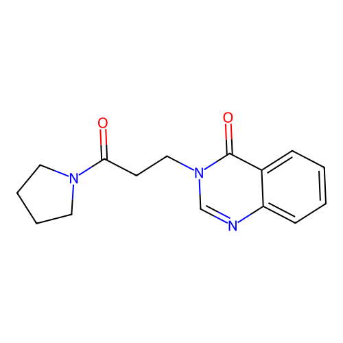 3-[3-oxo-3-(1-pyrrolidinyl)propyl]-4(3H)-quinazolinone structure