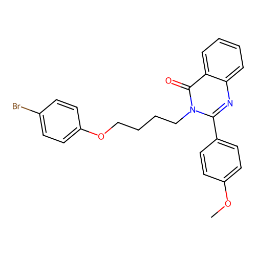 3-(4-(4-bromophenoxy)butyl)-2-(4-methoxyphenyl)quinazolin-4(3H)-one structure