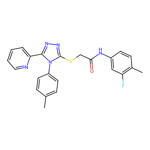C23H20FN5OS structure