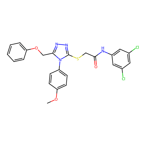 N-(3,5-dichlorophenyl)-2-{[4-(4-methoxyphenyl)-5-(phenoxymethyl)-4H-1,2,4-triazol-3-yl]sulfanyl}acetamide structure