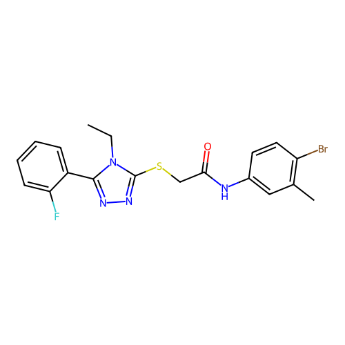 C19H18BrFN4OS structure