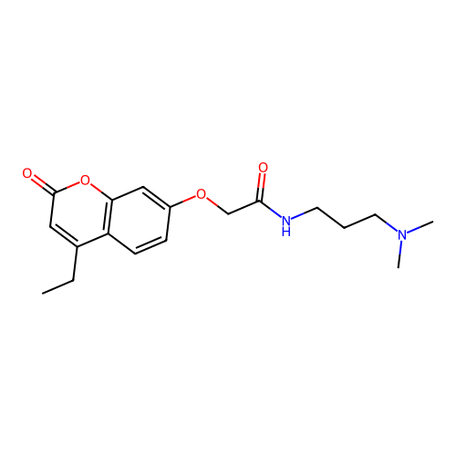 N-(3-(dimethylamino)propyl)-2-((4-ethyl-2-oxo-2H-chromen-7-yl)oxy)acetamide structure