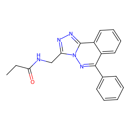 N-[(6-phenyl[1,2,4]triazolo[3,4-a]phthalazin-3-yl)methyl]propanamide structure
