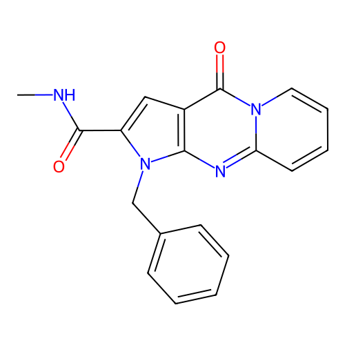 1-benzyl-N-methyl-4-oxo-1,4-dihydropyrido[1,2-a]pyrrolo[2,3-d]pyrimidine-2-carboxamide structure