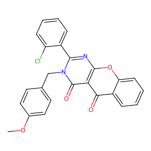 2-(2-chlorophenyl)-3-(4-methoxybenzyl)-3H-chromeno[2,3-d]pyrimidine-4,5-dione structure