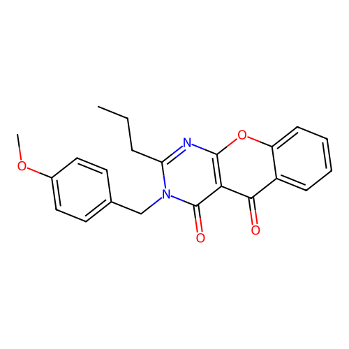3-(4-methoxybenzyl)-2-propyl-4H-chromeno[2,3-d]pyrimidine-4,5(3H)-dione structure