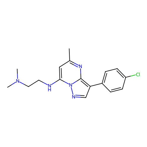 3-(4-CHLOROPHENYL)-N-[2-(DIMETHYLAMINO)ETHYL]-5-METHYLPYRAZOLO[1,5-A]PYRIMIDIN-7-AMINE structure
