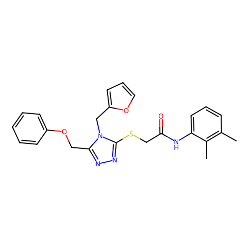 N-(2,3-dimethylphenyl)-2-{[4-(furan-2-ylmethyl)-5-(phenoxymethyl)-4H-1,2,4-triazol-3-yl]sulfanyl}acetamide structure