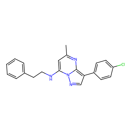 3-(4-chlorophenyl)-5-methyl-N-(2-phenylethyl)pyrazolo[1,5-a]pyrimidin-7-amine structure