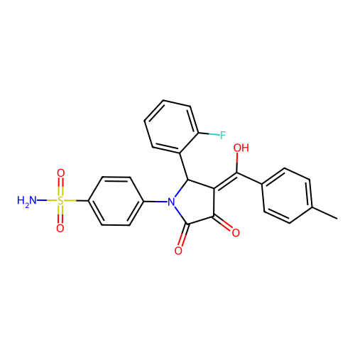 4-(2-(2-fluorophenyl)-4-hydroxy-3-(4-methylbenzoyl)-5-oxo-2,5-dihydro-1H-pyrrol-1-yl)benzenesulfonamide structure