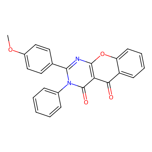 2-(4-methoxyphenyl)-3-phenyl-4H-chromeno[2,3-d]pyrimidine-4,5(3H)-dione structure