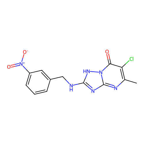 6-Chloro-5-methyl-2-[(3-nitrobenzyl)amino][1,2,4]triazolo[1,5-a]pyrimidin-7-ol structure