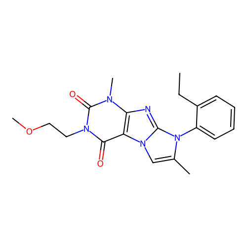 8-(2-ethylphenyl)-3-(2-methoxyethyl)-1,7-dimethyl-1H-imidazo[2,1-f]purine-2,4(3H,8H)-dione structure