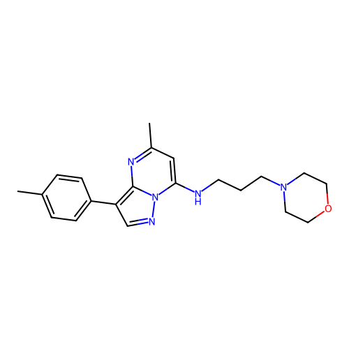 5-methyl-3-(4-methylphenyl)-N-[3-(morpholin-4-yl)propyl]pyrazolo[1,5-a]pyrimidin-7-amine structure