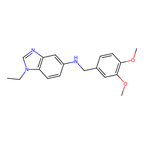 N-(3,4-dimethoxybenzyl)-1-ethyl-1H-benzimidazol-5-amine structure