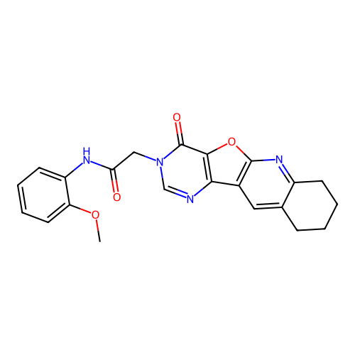 N-(2-methoxyphenyl)-2-(4-oxo-7,8,9,10-tetrahydropyrimido[4',5':4,5]furo[2,3-b]quinolin-3(4H)-yl)acetamide structure