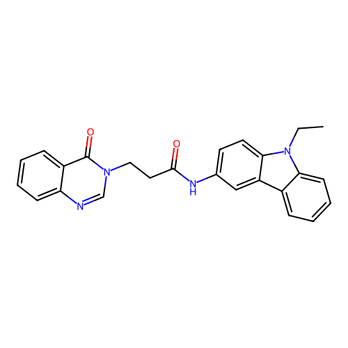 N-(9-ethyl-9H-carbazol-3-yl)-3-(4-oxoquinazolin-3(4H)-yl)propanamide structure