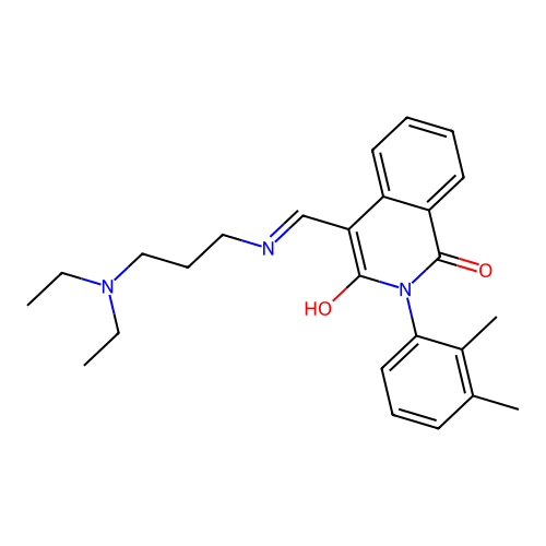 4-[(3-diethylaminopropylamino)methylidene]-2-(2,3-dimethylphenyl)isoquinoline-1,3-dione structure