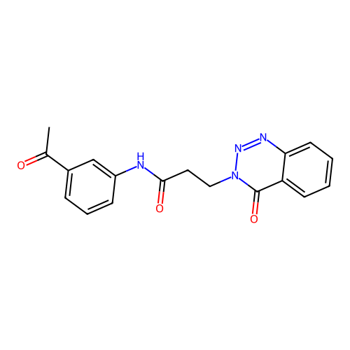 N-(3-acetylphenyl)-3-(4-oxo-1,2,3-benzotriazin-3(4H)-yl)propanamide structure