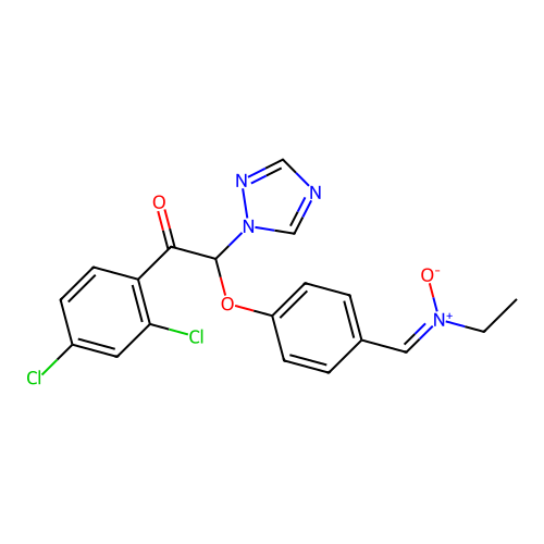 (Z)-N-(4-(2-(2,4-dichlorophenyl)-2-oxo-1-(1H-1,2,4-triazol-1-yl)ethoxy)benzylidene)ethanamine oxide structure