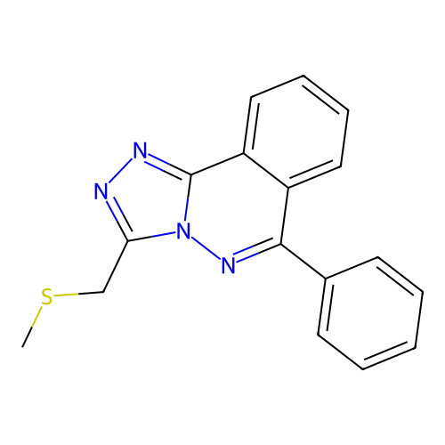 3-[(Methylsulfanyl)methyl]-6-phenyl[1,2,4]triazolo[3,4-a]phthalazine structure