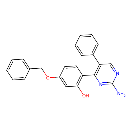 2-(2-Amino-5-phenylpyrimidin-4-yl)-5-(benzyloxy)phenol structure