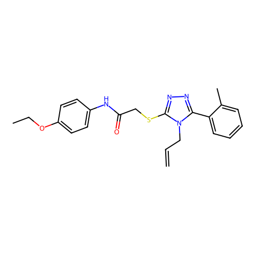 N-(4-ethoxyphenyl)-2-{[5-(2-methylphenyl)-4-(prop-2-en-1-yl)-4H-1,2,4-triazol-3-yl]sulfanyl}acetamide structure