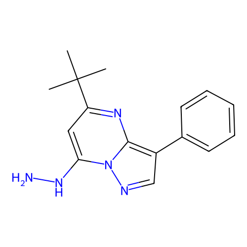 5-Tert-butyl-7-hydrazinyl-3-phenylpyrazolo[1,5-a]pyrimidine structure