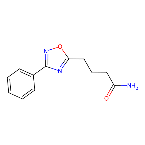 4-(3-Phenyl-1,2,4-oxadiazol-5-yl)butanamide structure