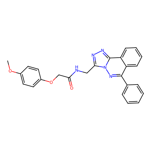 2-(4-Methoxy-phenoxy)-N-(6-phenyl-[1,2,4]triazolo[3,4-a]phthalazin-3-ylmethyl)-acetamide structure