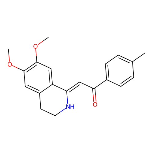 (Z)-2-(6,7-dimethoxy-3,4-dihydroisoquinolin-1(2H)-ylidene)-1-(p-tolyl)ethanone structure