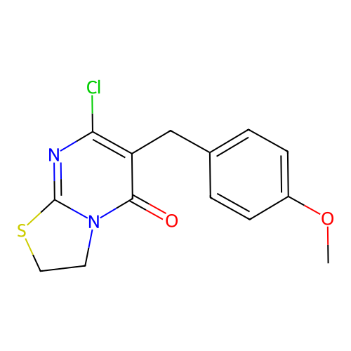 7-chloro-6-(4-methoxybenzyl)-2,3-dihydro-5H-[1,3]thiazolo[3,2-a]pyrimidin-5-one structure