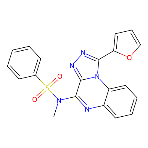 N-[1-(furan-2-yl)-[1,2,4]triazolo[4,3-a]quinoxalin-4-yl]-N-methylbenzenesulfonamide structure
