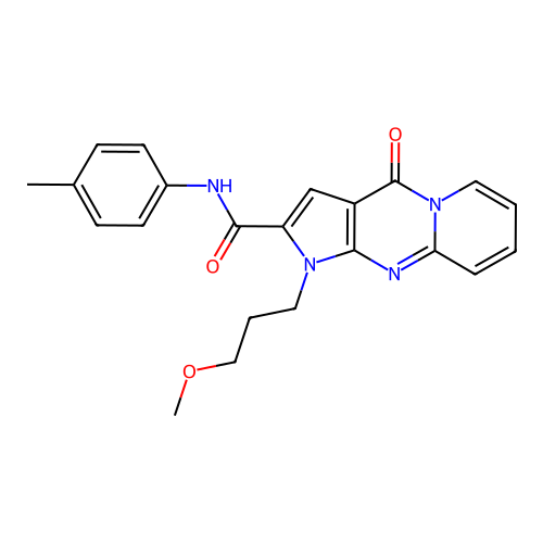 1-(3-methoxypropyl)-4-oxo-N-(p-tolyl)-1,4-dihydropyrido[1,2-a]pyrrolo[2,3-d]pyrimidine-2-carboxamide structure