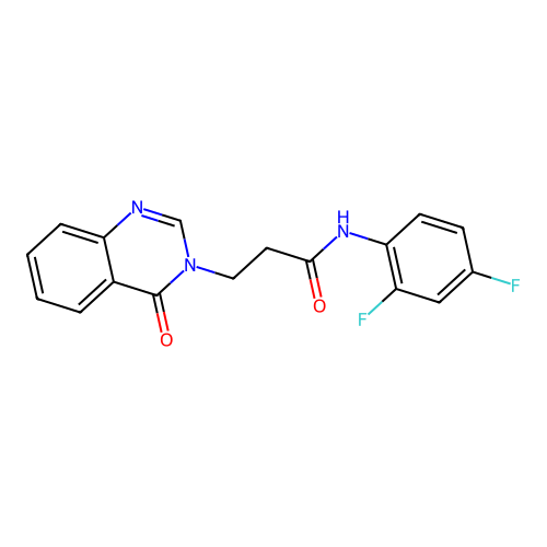 N-(2,4-difluorophenyl)-3-(4-oxoquinazolin-3(4H)-yl)propanamide structure