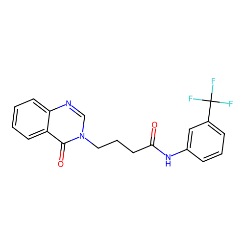 4-(4-oxoquinazolin-3(4H)-yl)-N-(3-(trifluoromethyl)phenyl)butanamide structure