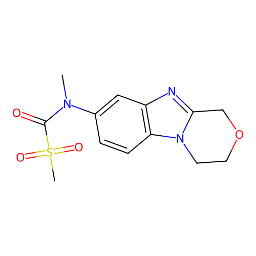 [3,4-dihydro-1H-[1,4]oxazino[4,3-a]benzimidazol-8-yl(methyl)amino](methylsulfonyl)methanone structure