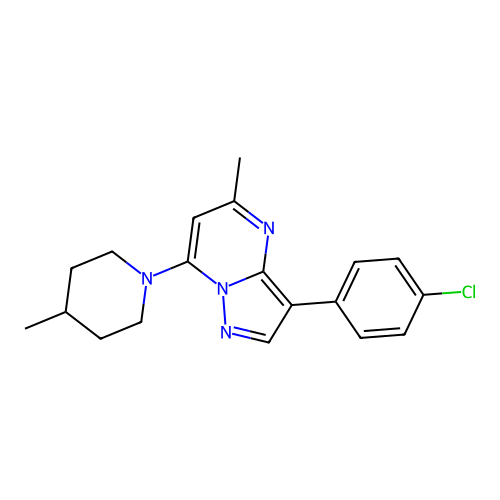 3-(4-Chlorophenyl)-5-methyl-7-(4-methylpiperidin-1-yl)pyrazolo[1,5-a]pyrimidine structure