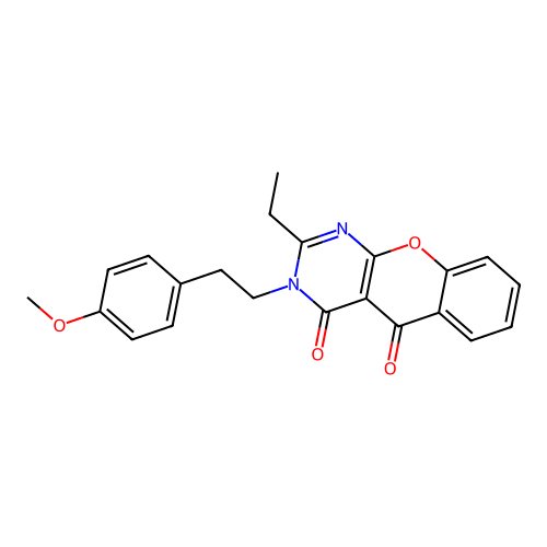 2-ethyl-3-[2-(4-methoxyphenyl)ethyl]-4H-chromeno[2,3-d]pyrimidine-4,5(3H)-dione structure