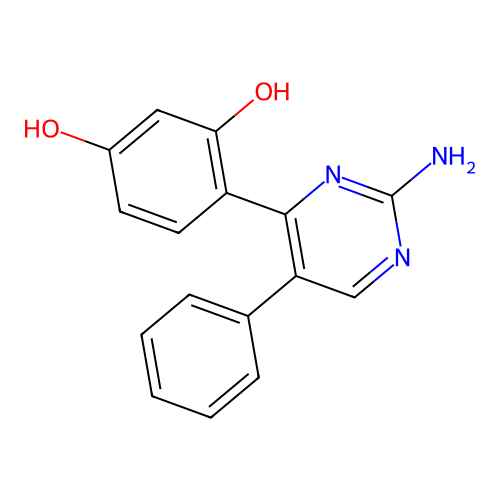 4-(2-Amino-5-phenylpyrimidin-4-yl)benzene-1,3-diol structure