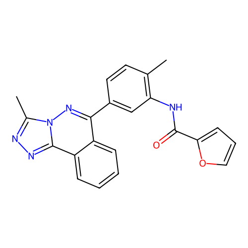 N-(2-methyl-5-(3-methyl-[1,2,4]triazolo[3,4-a]phthalazin-6-yl)phenyl)furan-2-carboxamide structure