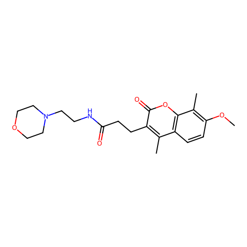 3-(7-methoxy-4,8-dimethyl-2-oxo-2H-chromen-3-yl)-N-(2-morpholinoethyl)propanamide structure
