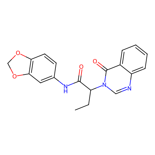N-(1,3-benzodioxol-5-yl)-2-(4-oxoquinazolin-3(4H)-yl)butanamide structure