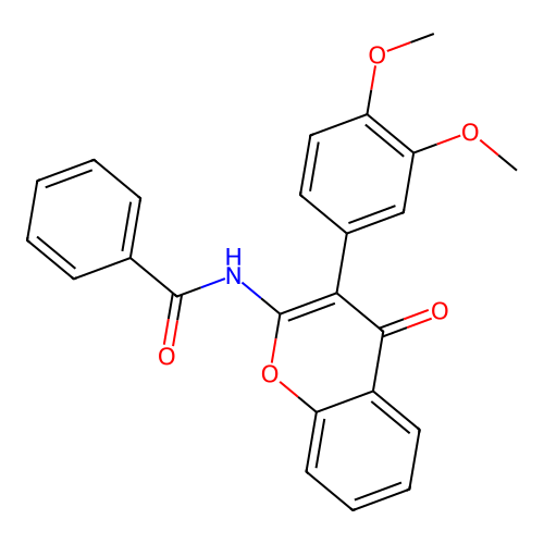N-[3-(3,4-dimethoxyphenyl)-4-oxo-4H-chromen-2-yl]benzamide structure