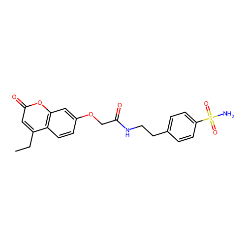 2-[(4-ethyl-2-oxo-2H-chromen-7-yl)oxy]-N-[2-(4-sulfamoylphenyl)ethyl]acetamide structure