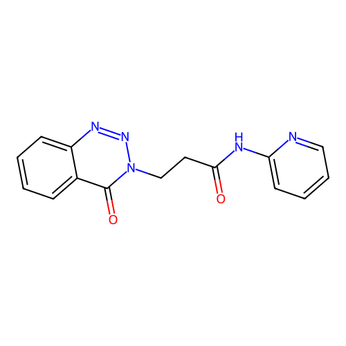 3-(4-oxo-1,2,3-benzotriazin-3(4H)-yl)-N-(pyridin-2-yl)propanamide structure