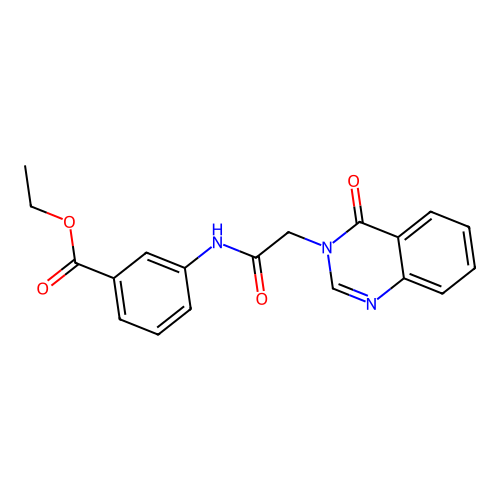 ethyl 3-(2-(4-oxoquinazolin-3(4H)-yl)acetamido)benzoate structure