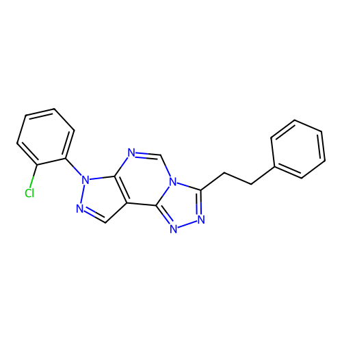 10-(2-chlorophenyl)-5-(2-phenylethyl)-3,4,6,8,10,11-hexaazatricyclo[7.3.0.0^{2,6}]dodeca-1(9),2,4,7,11-pentaene structure