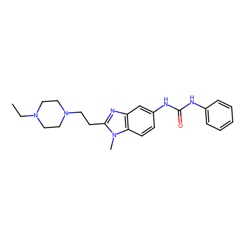 1-[2-[2-(4-Ethylpiperazin-1-yl)ethyl]-1-methylbenzimidazol-5-yl]-3-phenylurea structure